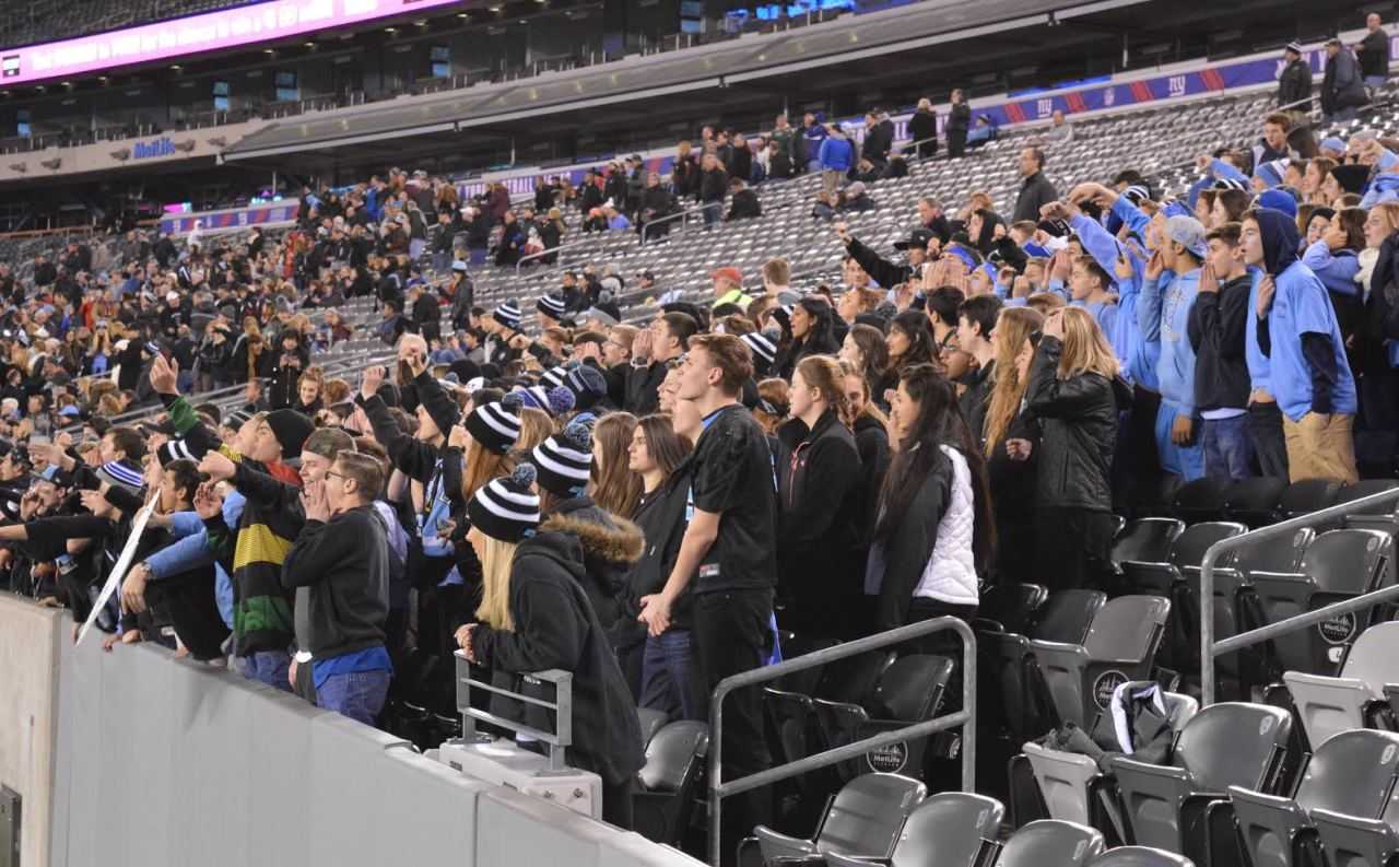 The Mahwah fan section gets loud during the state finals game against Glen Rock Friday, Dec. 4.