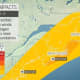 Projected impacts from Nicole in the Northeast on Saturday, Nov. 12, and Sunday, Nov. 13.
