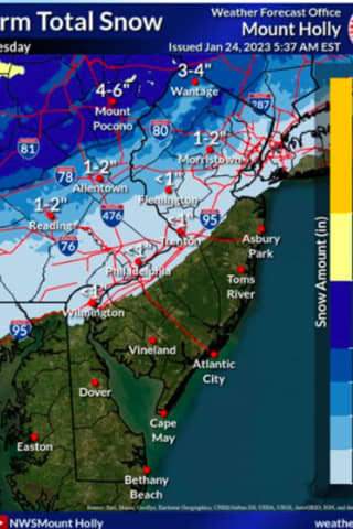 First Storm Of Season Bringing Snow, Gusty Winds To Much Of NJ, Eastern PA