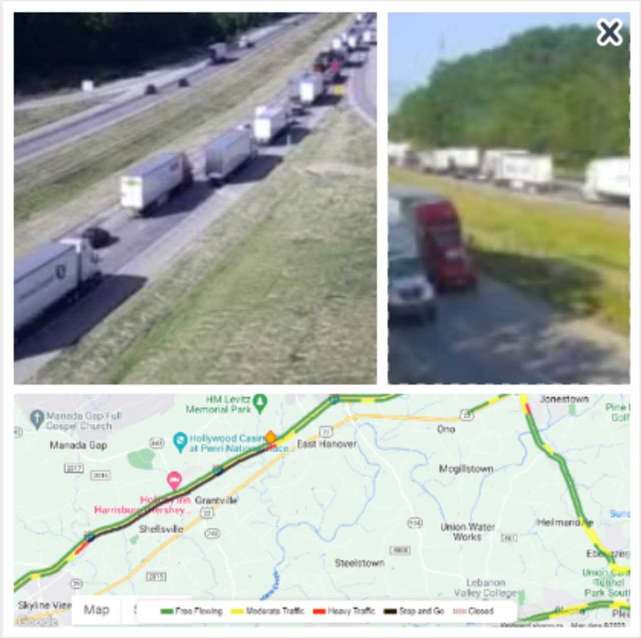 2 Vehicle Rollover Crash Spills Fuel On I81 In Lebanon County PennDOT