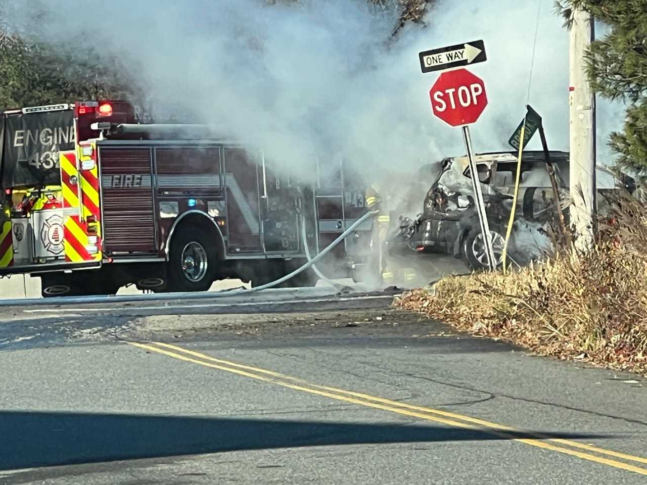 Fiery Crash Closes Route 17 MahwahRamsey Daily Voice Your Local