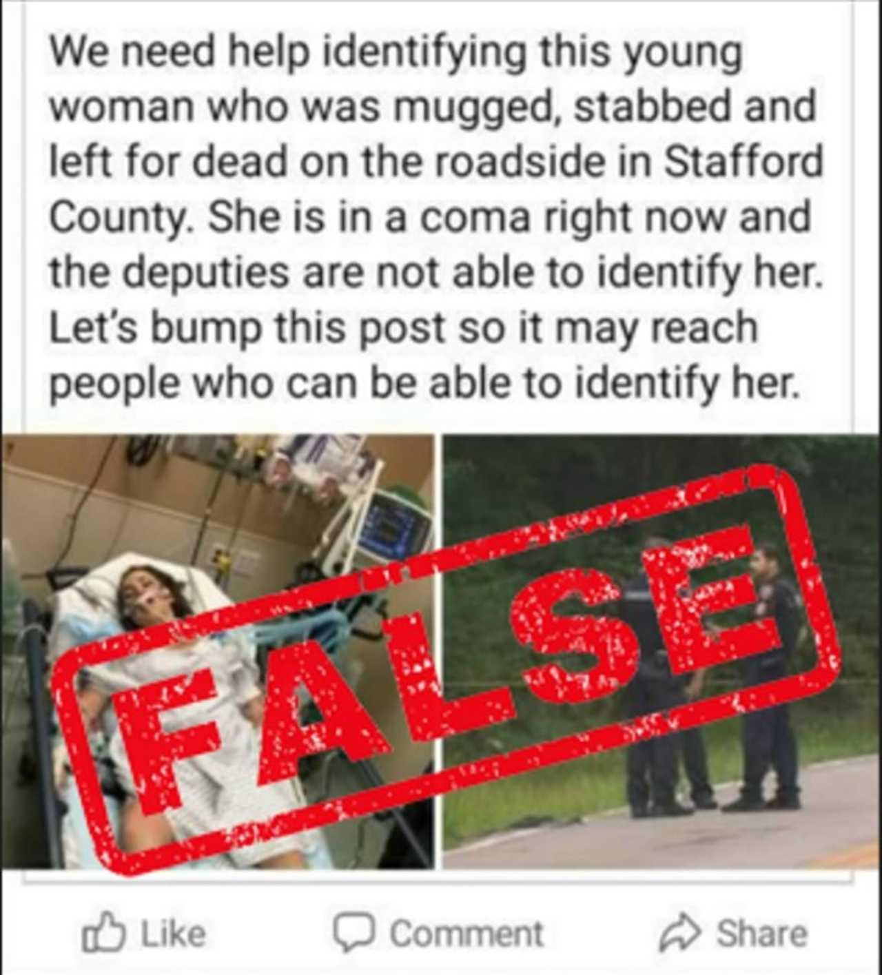 Stafford County Sheriff Issues Alert About Phony Murder Investigation Making Rounds Online