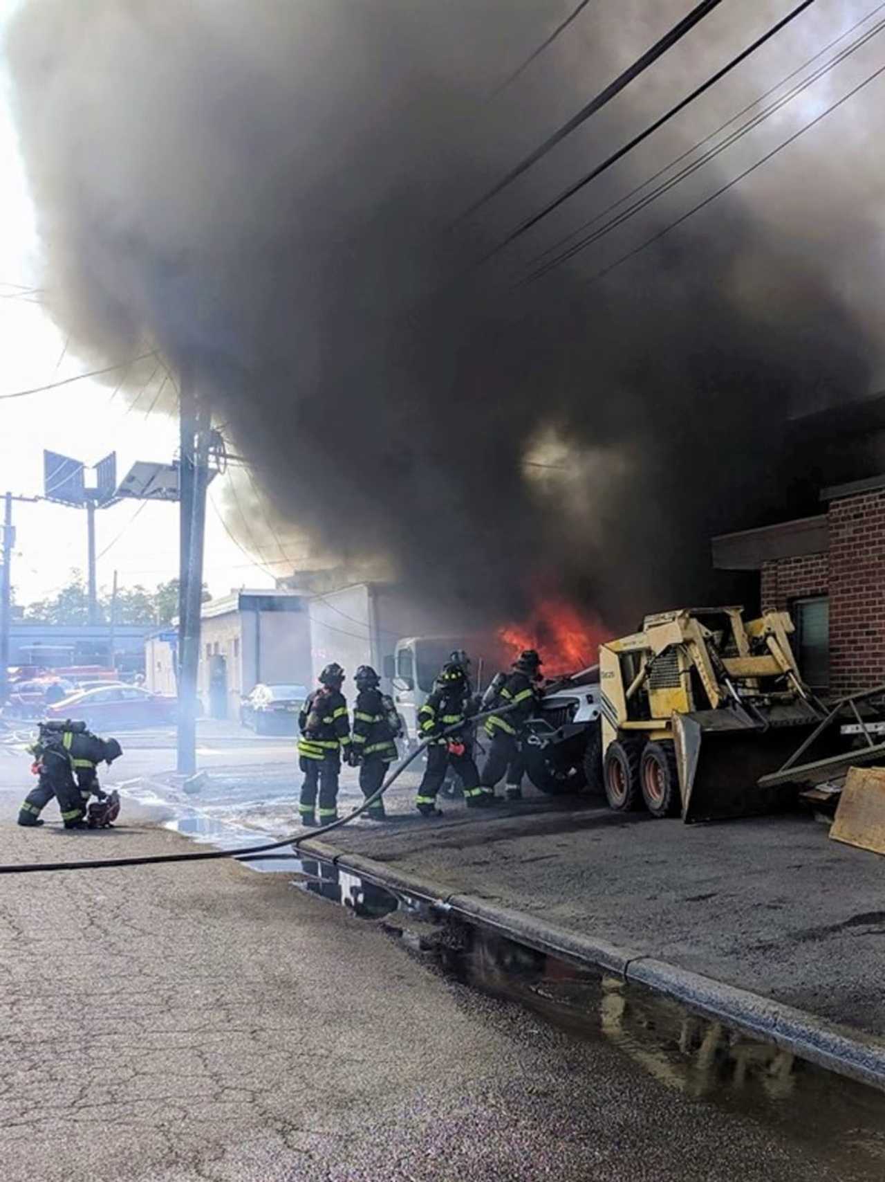 MultiVehicle Fire Doused Outside Hackensack Auto Repair Shop