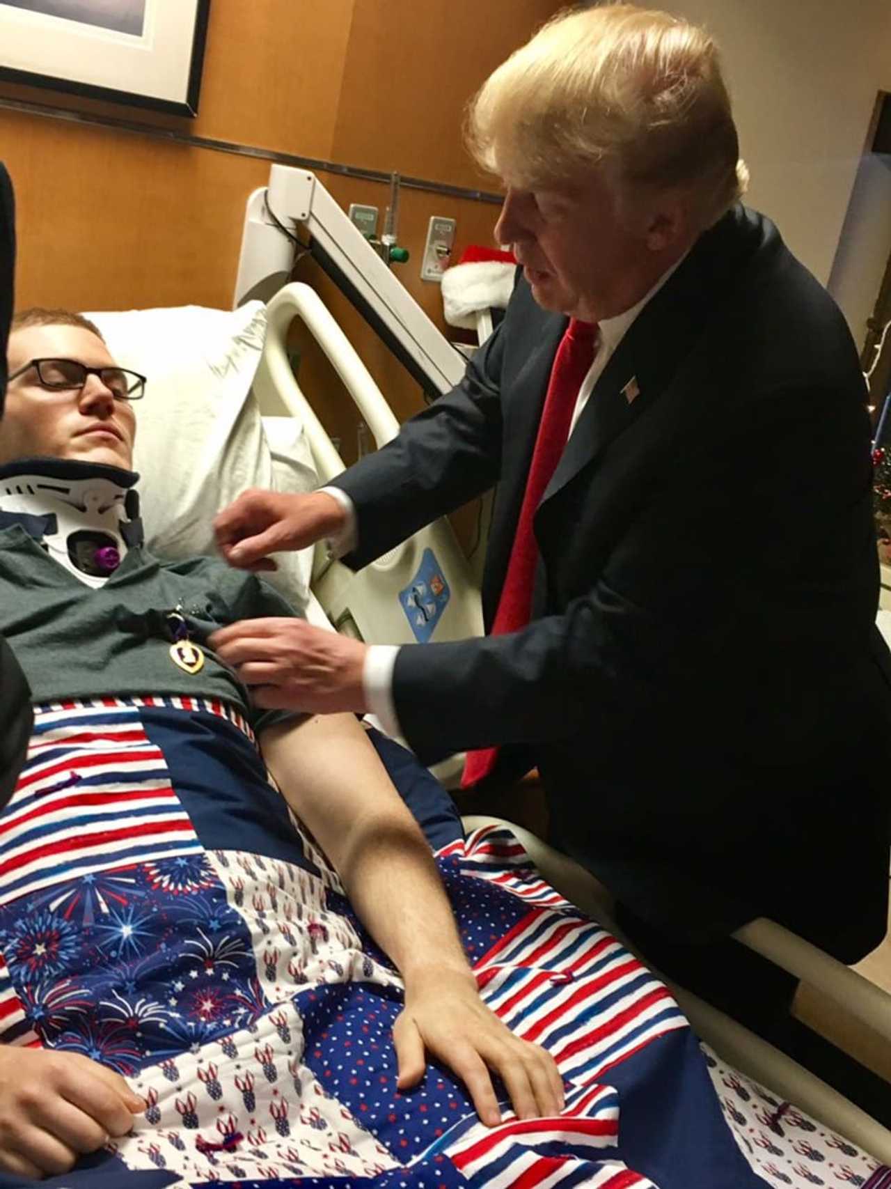 Somers Soldier Receives Purple Heart From President Trump Somers