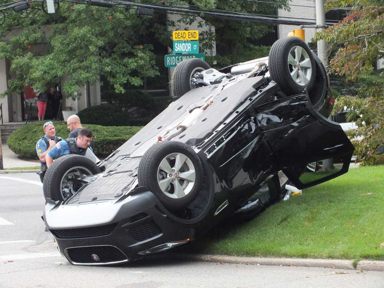 SUV Rolls In Crash At Busy Paramus Intersection Ridgefield ParkHasbrouck Heights Daily Voice