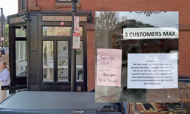 ‘What A Shame:’ Cafe Madeline dans le sud de Boston ferme après 10 ans