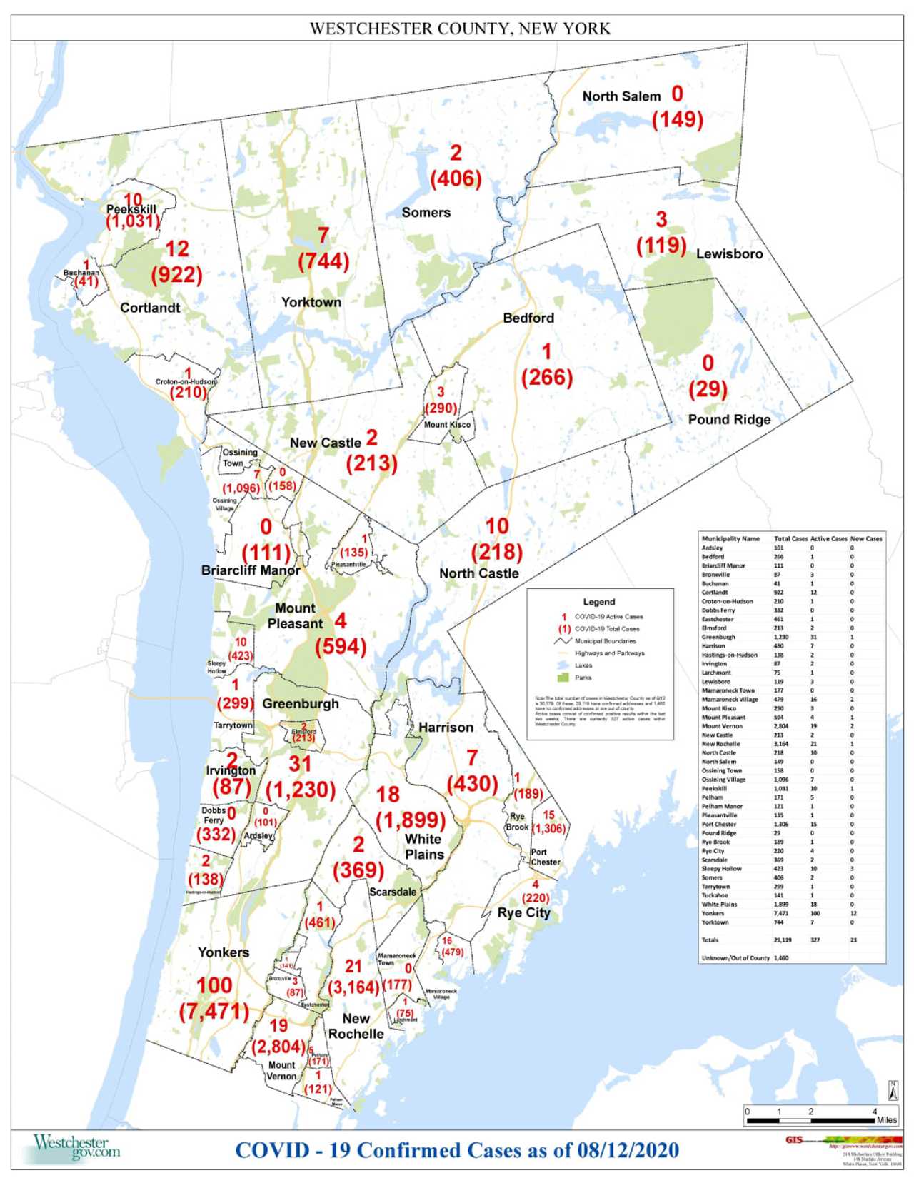 COVID-19: Here's Brand-New Rundown Of Westchester Cases By Municipality ...