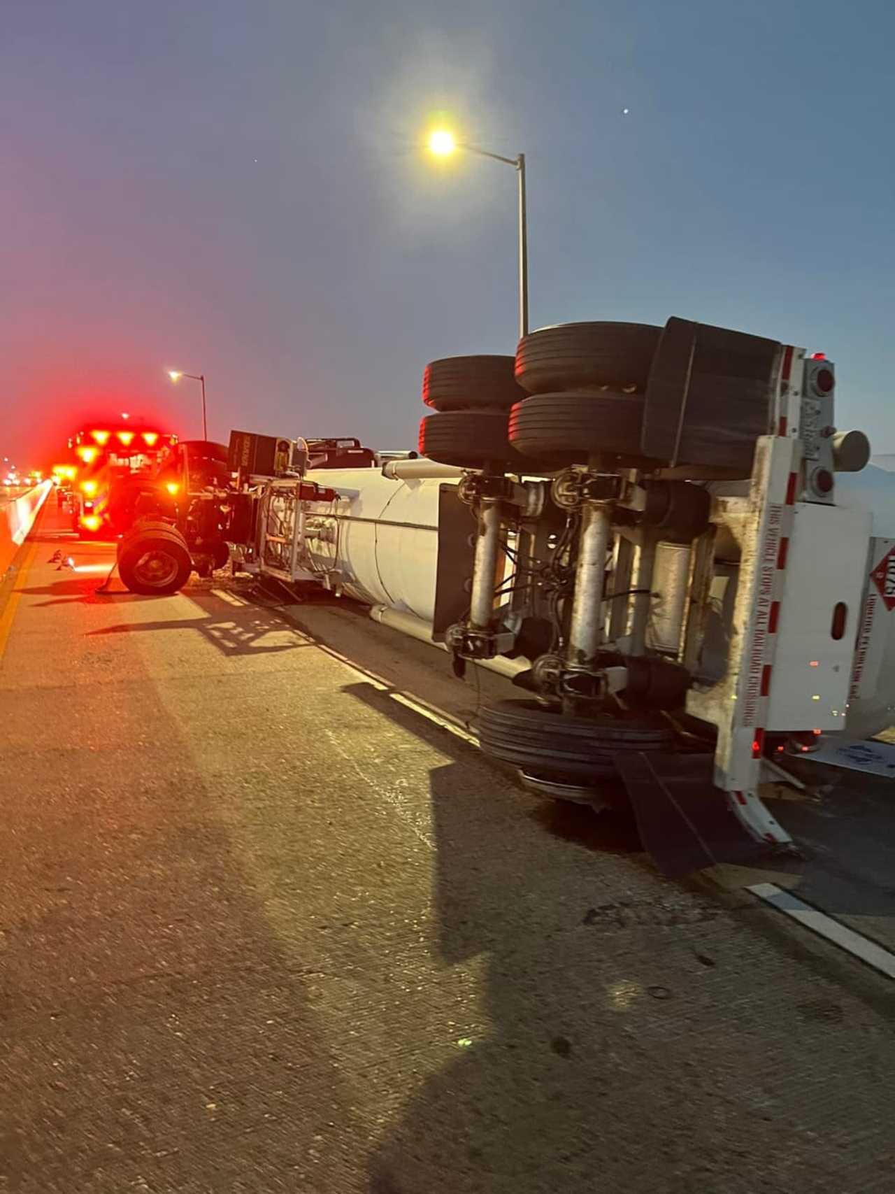 Overturned Propane Truck Ties Up Traffic On Route 50 Bridge In Anne ...