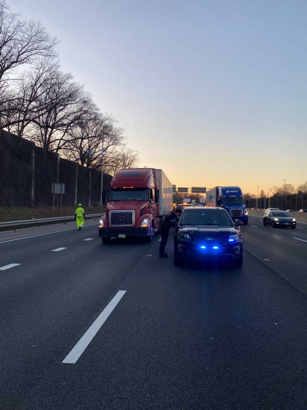 Stolen Tractor Trailer Ties Up Traffic Along Stretch Of I 495 In