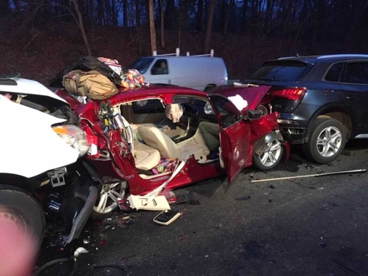 Photos Details Emerge After FiveVehicle, ChainReaction Crash Causes