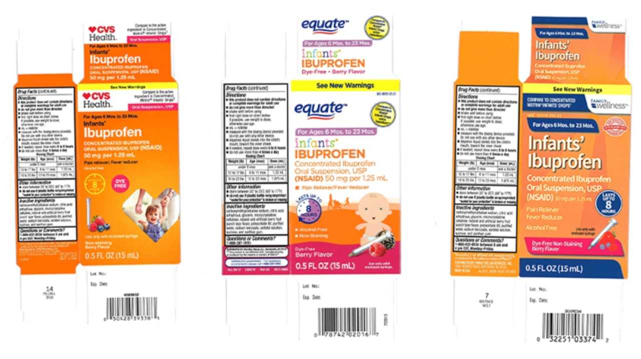 Recall Alert Pharma Company Pulls Infant Ibuprofen From CVS, Walmart