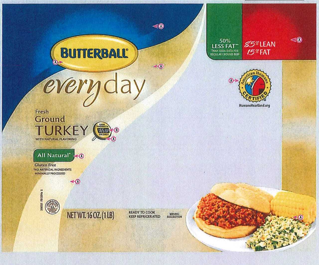 78K Pounds Of Butterball Turkey Products Recalled Due To Possible Salmonella Contamination