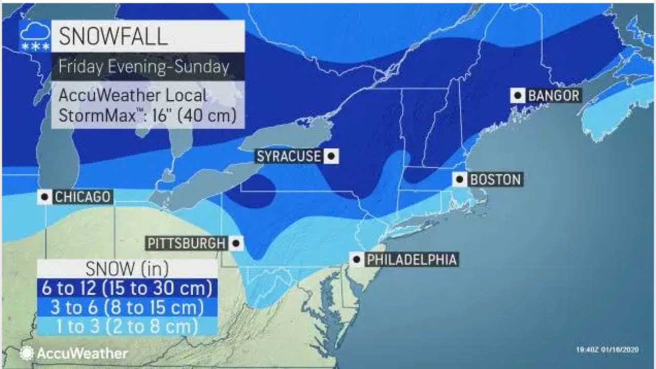Snowfall Projections Increase For Sprawling Weekend Storm North