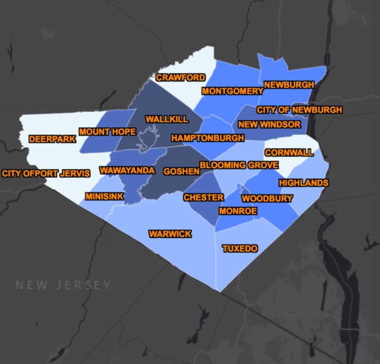 COVID19 Orange, Ulster Counties See Uptick In Cases Ulster Sullivan