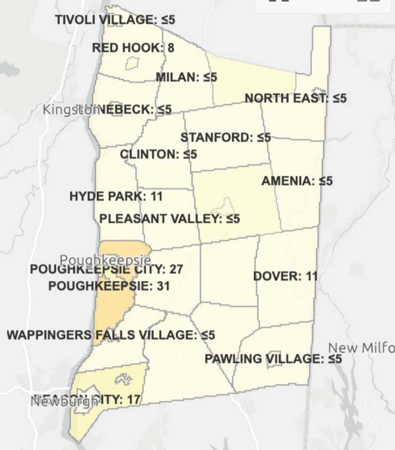 COVID19 Here's BrandNew Breakdown Of Dutchess County Cases By Municipality Southwest