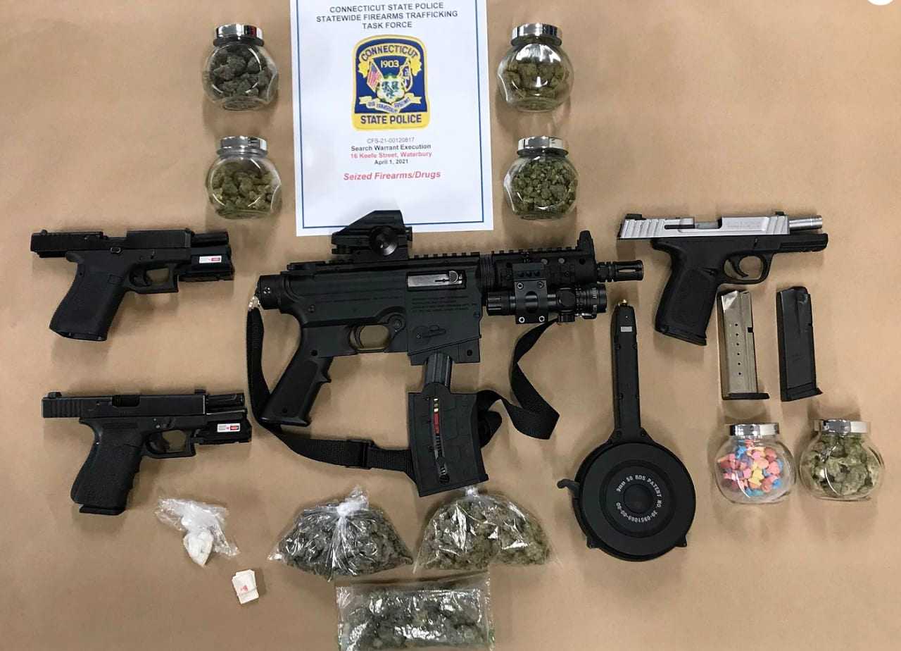 Two Nabbed With Guns, Drugs During Warrants Search By CT State Police