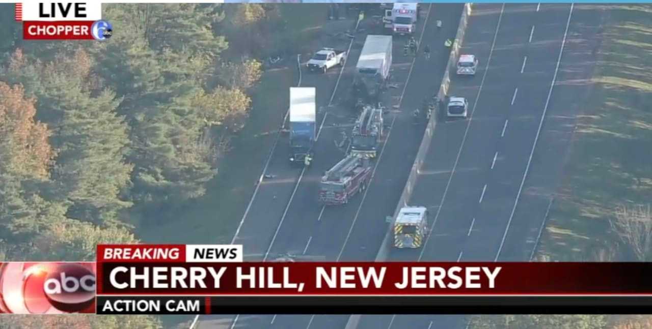 TractorTrailer Fire Delays Traffic On New Jersey Turnpike Camden