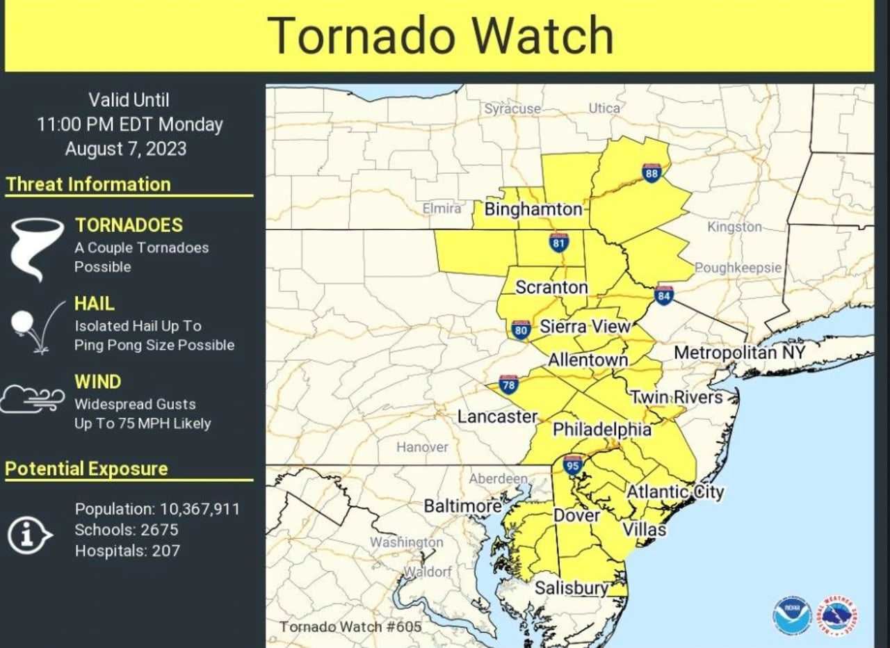 Tornado Watch In Effect For South Jersey Atlantic Daily Voice Your
