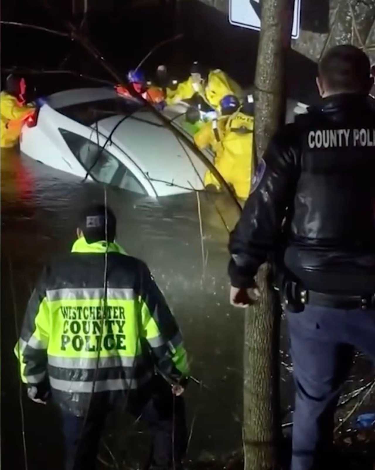 Video Woman Rescued From Submerged Vehicle On Flooded Bronx River