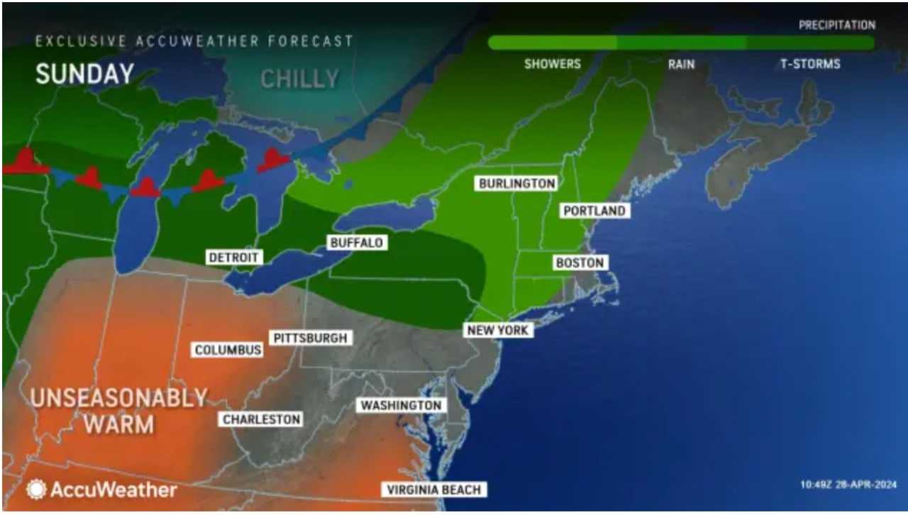 Here's Timing For Round Of Scattered Storms Headed To Region, 5Day