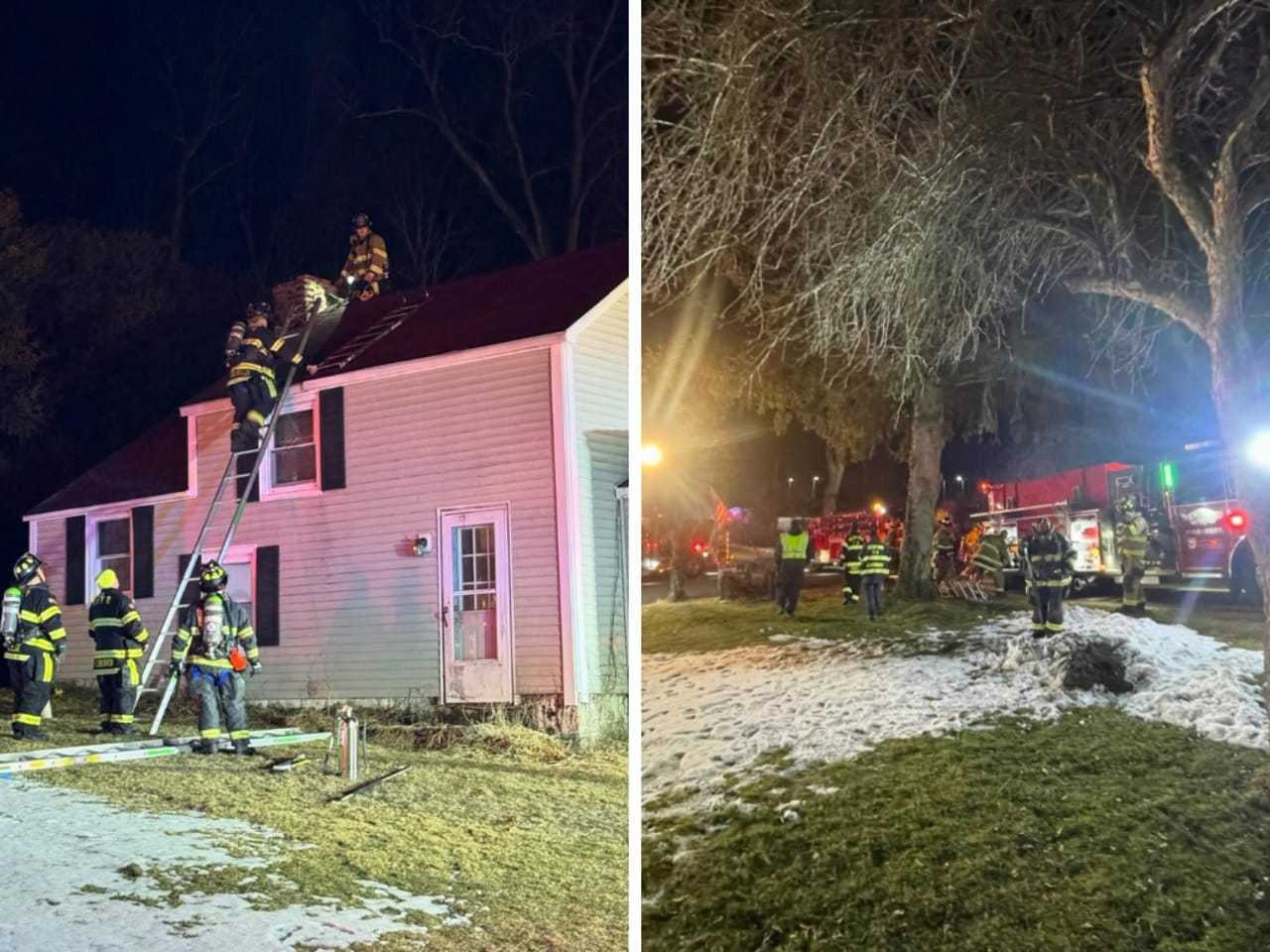 Flames Shoot Out Of Chimney At Bedford Home | Bedford Daily Voice