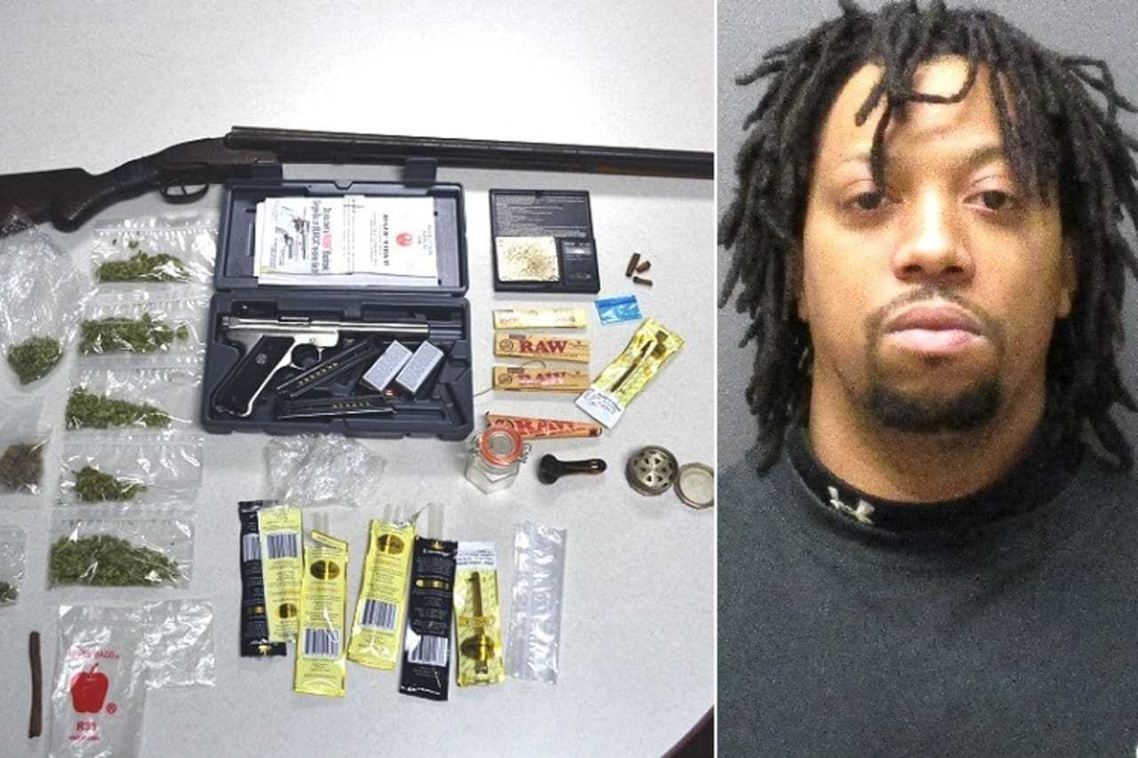 Rochelle Park Police Find Stolen Semi Handgun Shotgun Pot In Drug