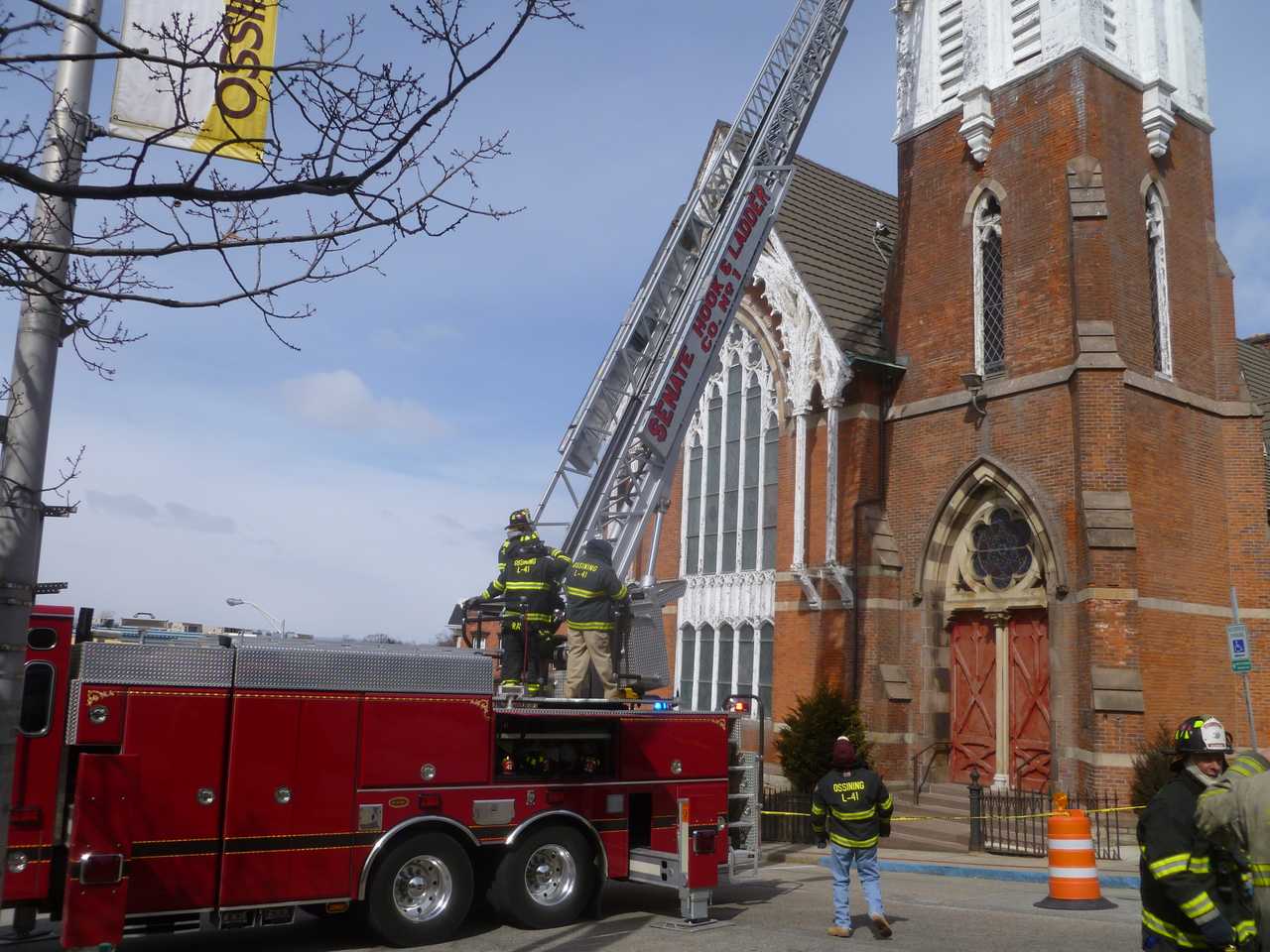 Ossining Firefighters Battle To Secure Shaky Church Steeple | Ossining ...