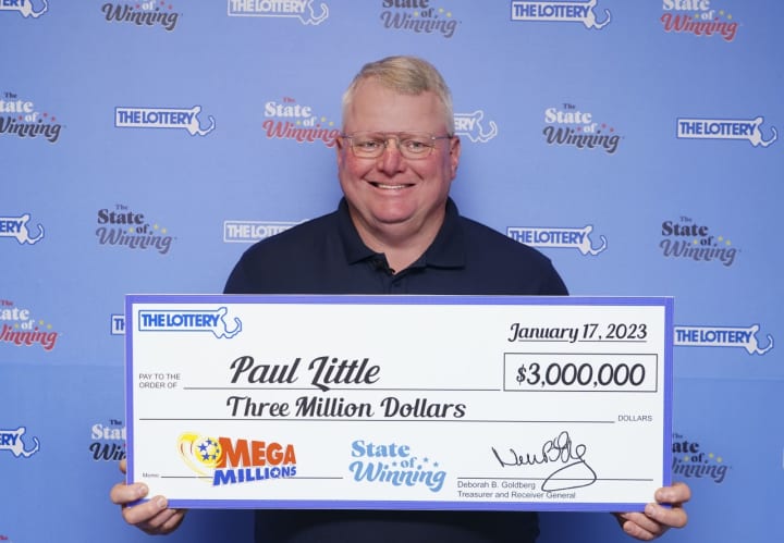 Paul Little said it feels &quot;real&quot; after holding the check for his $3 million Mega Millions prize
