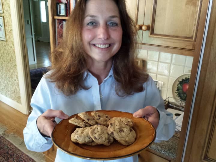 Annalise Roberts holds a batch of her own chocolate chip cookies. She is the author of four books, including the recent “Gluten-Free Baking Classics: The Heirloom Collection.”
