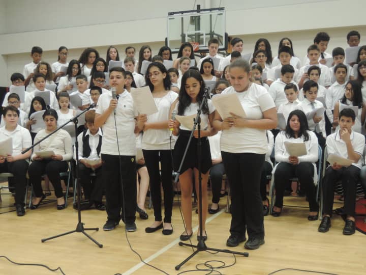 Cliffside Park sixth graders perform in the annual spring concert.