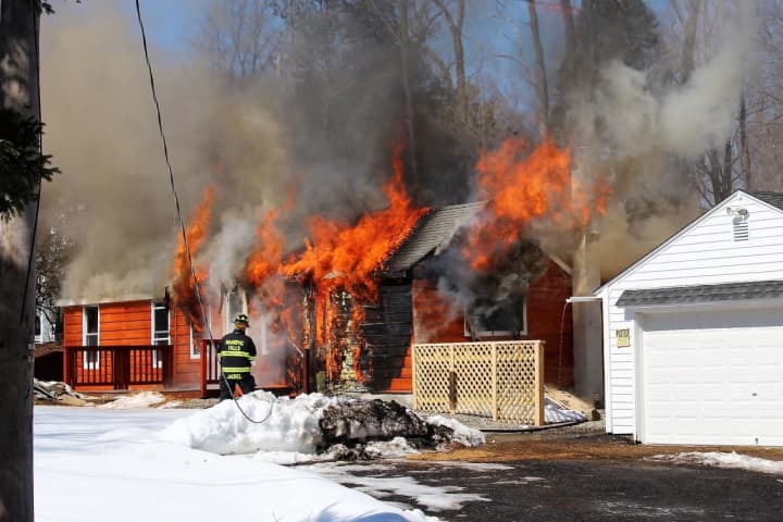 A raging fire gutted a Mahopac home.