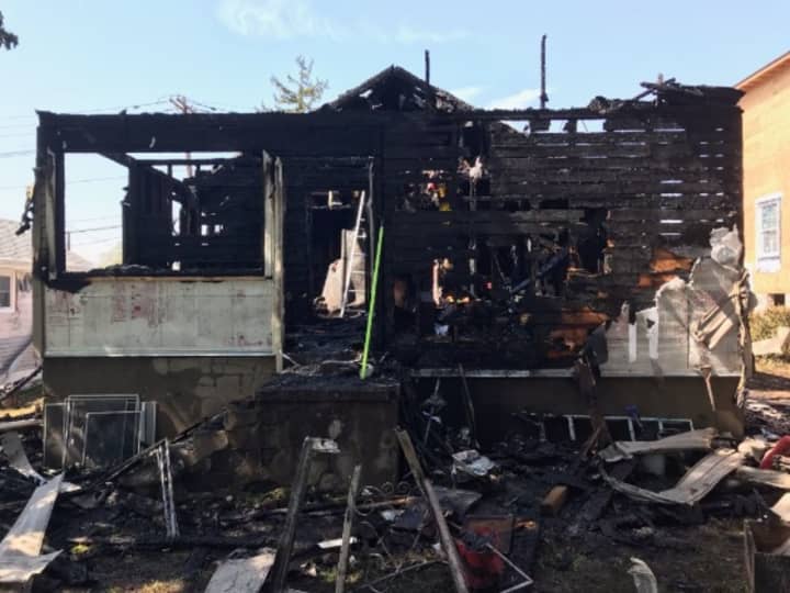 Flames destroyed the Saddle Brook home.