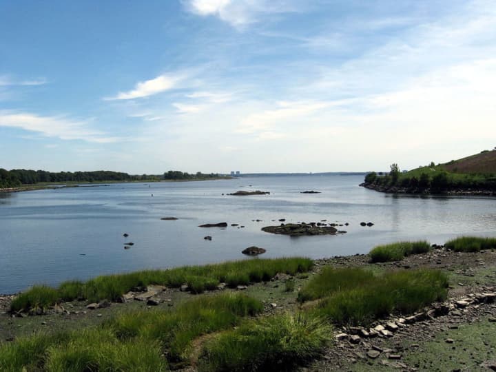 The mouth of the Hutchinson River from Pelham Bay Park.
