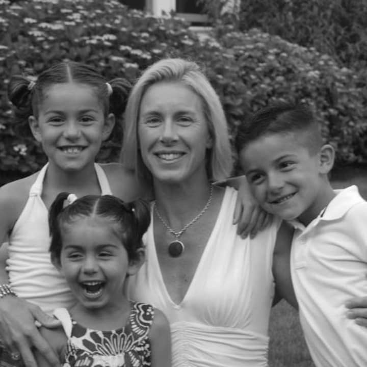 Erin Cacciabaudo with her kids.