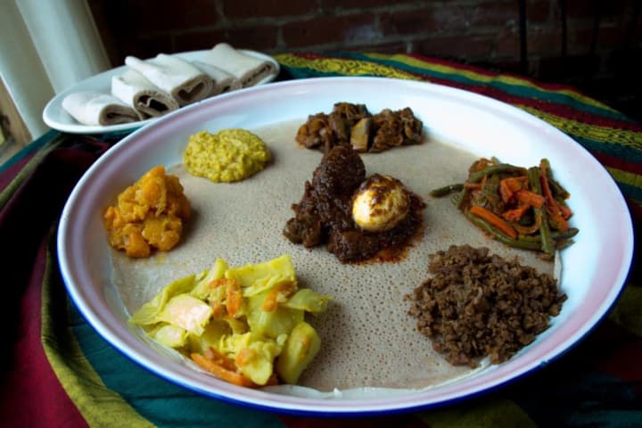 Traditional fare from Walia Ethiopian Restaurant.
