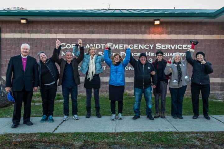 Nine people were arrested Nov. 9 during a protest in Montrose against the construction of the Algonquin natural gas pipeline. 