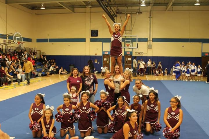 The Ossining Little League Cheerleaders won the Spirit Competition at the third annual Westchester Youth Football League Showcase Saturday night. 
