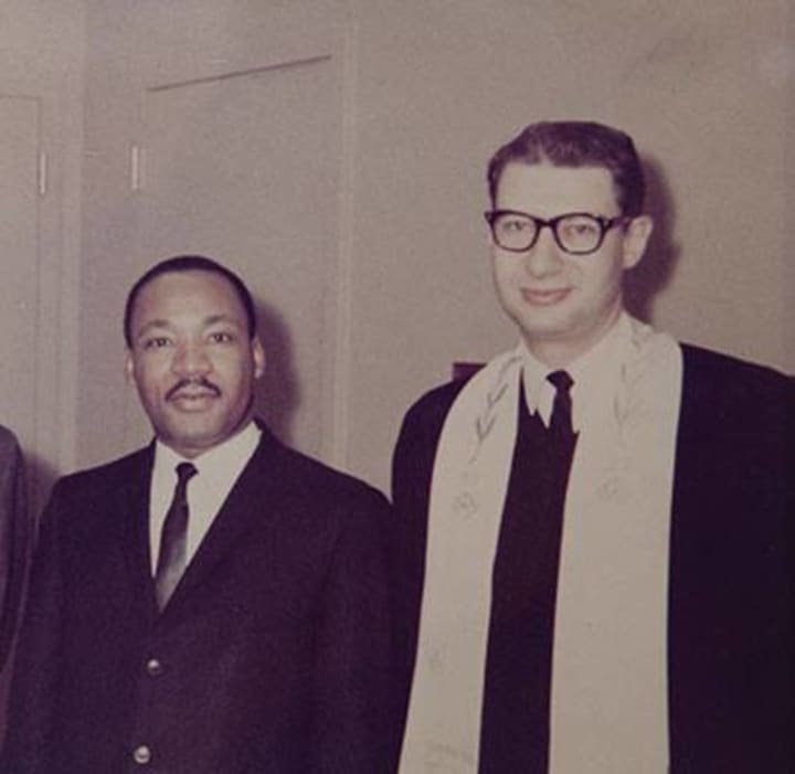 Wayne Rabbi Israel Dresner, at right, with Dr. Martin Luther King Jr.