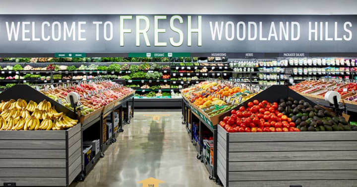 Amazon Fresh store in Woodland Hills, CA.