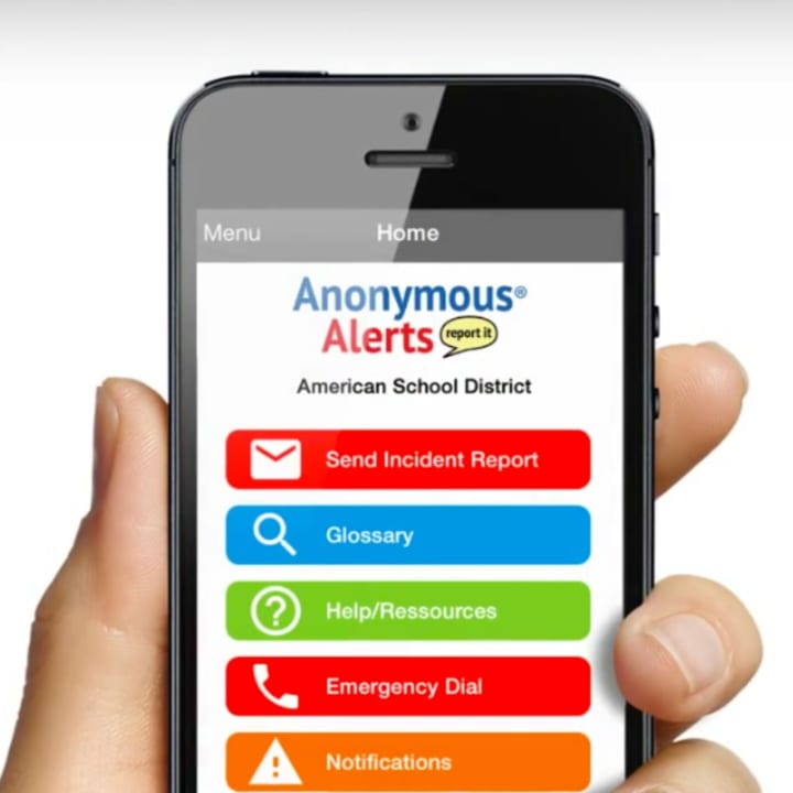 The Anonymous Alerts app to report bullying or other unsafe behavior anonymously is being made available to students in the Croton- Harmon School District.