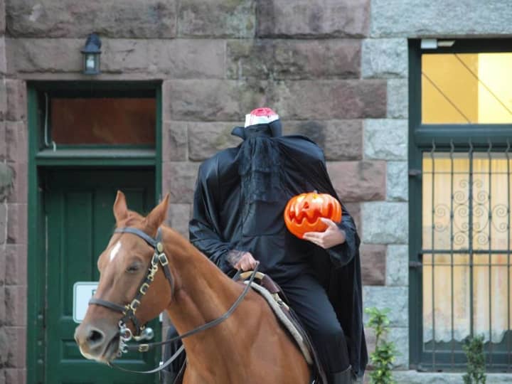 The Headless Horseman rode through Lambert Castle in Paterson Oct. 10.