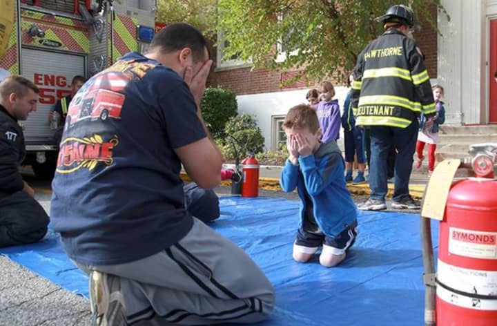 Hawthorne and Thornwood firefighters taught Hawthorne Elementary School students about fire safety and prevention Tuesday during National Fire Prevention Week.