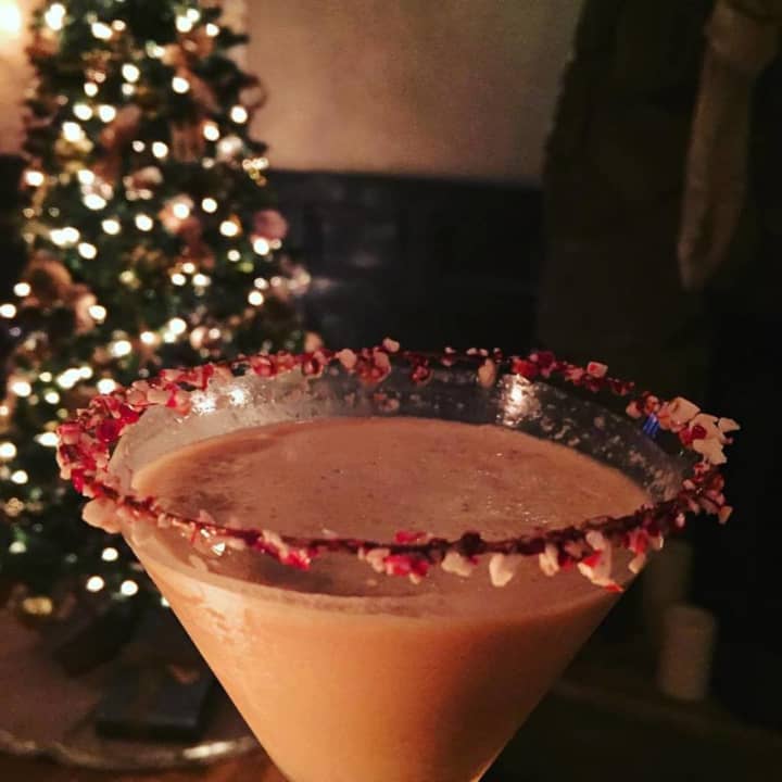 A mistletoe martini from 14 &amp; Hudson Kitchen and Bar in Piermont