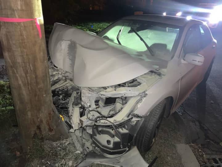 A Rockland County teen was arrested after fleeing from police and crashing into a utility pole.