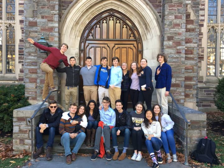 The Bronxville High School students who attended the Model UN Conference.