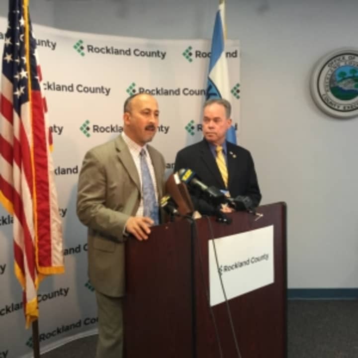 Rockland Assistant County Attorney Tom Simeti and Rockland County Executive Ed Day announced that the county is suing Suez and others for a failed desalination water plant.