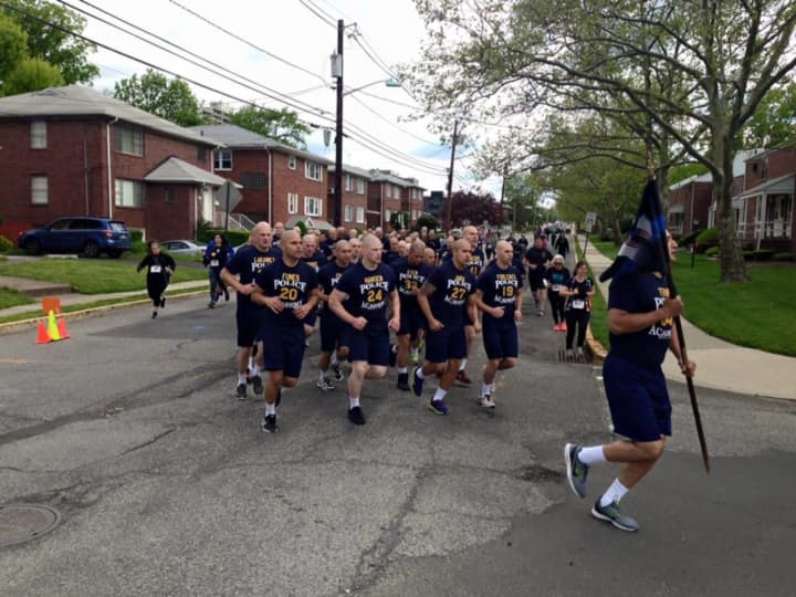 Bergen County Police Academy supporting the Diabetes Foundation in &#x27;Run The Palisades&#x27; in Fort Lee.