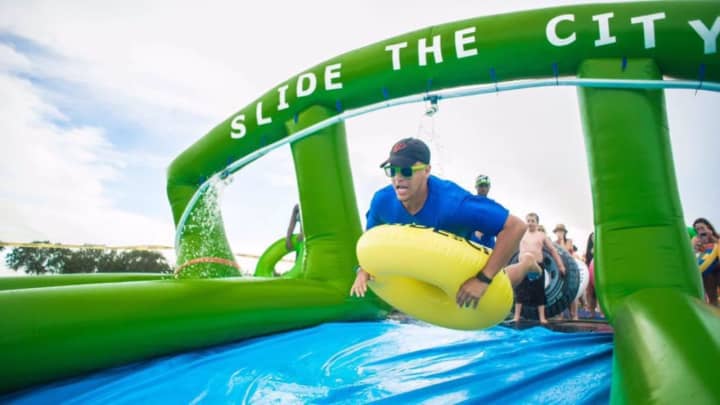 Many turned out for Saturday&#x27;s Slide the City in Nyack.