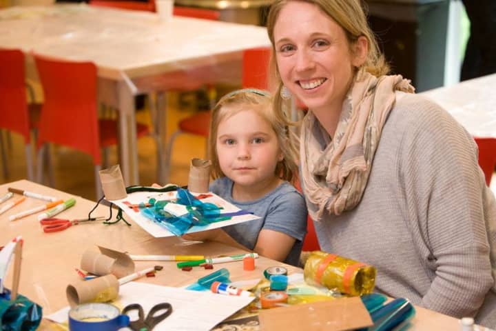 The Aldrich Contemporary Art Museum&#x27;s Third Saturday events allow children and parents to work together to create &quot;one-of-a-kind&quot; art work.