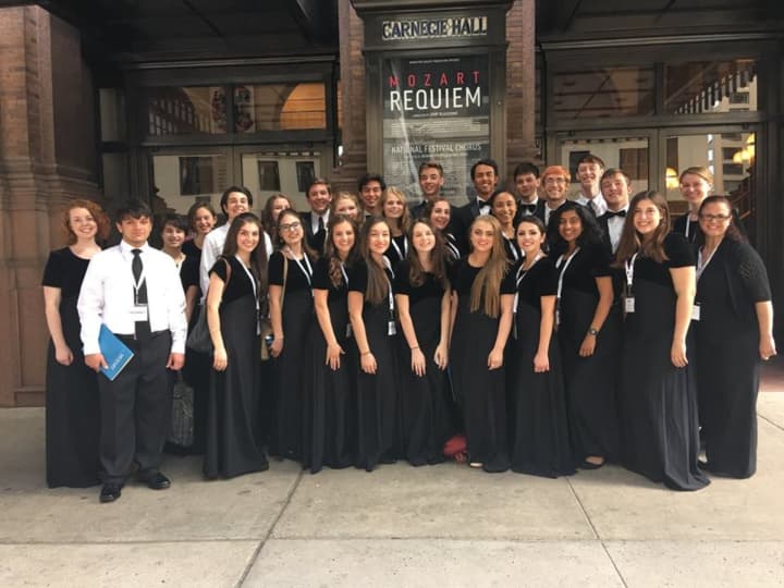 The Pelham Memorial High School Chamber Chorus performed at Carnegie Hall on June 13.